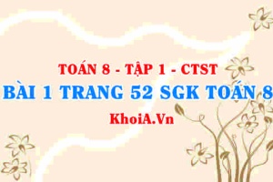 Bài 1 trang 52 SGK Toán 8 Tập 1 Chân trời sáng tạo